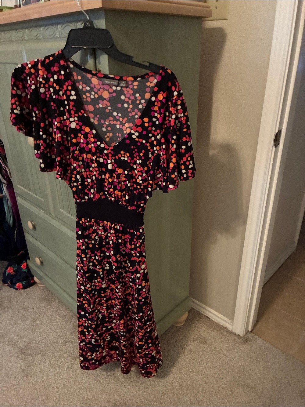 Apt. 9 Black One- Dot-Print Maxi Dress